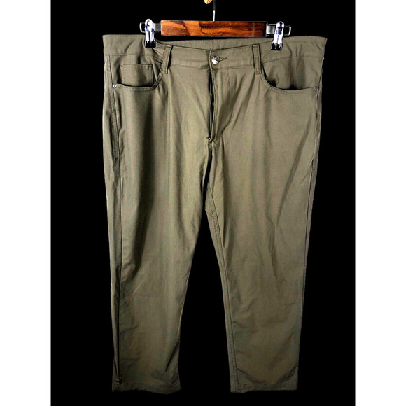 Swiss Tech Travel Pants 38 x 29 Hiking Mens Olive Dark Army Green Dri Fit - Picture 1 of 6